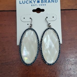 NWT Lucky Brand Oval Opal Earrings